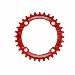 Plateau Mono HOPE RETAINER RING 12V SHIMANO 4 Trous 96 Mm Rouge