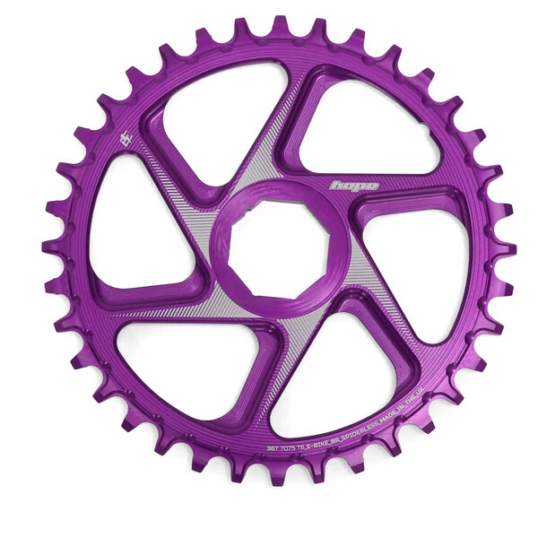 Plateau Mono HOPE SPIDERLESS RR E-BIKE 9/10/11/12V BROSE Direct Mount Violet 6 Plateau Mono HOPE SPIDERLESS RR E-BIKE 9/10/11/12V BROSE Direct Mount Violet – Image 4