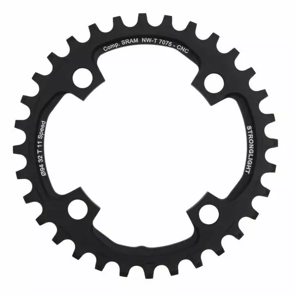 Plateau Mono STRONGLIGHT ALU 7075 NARROW WIDE Sram X01 11V 4 Trous 94 Mm 3 Plateau Mono STRONGLIGHT ALU 7075 NARROW WIDE Sram X01 11V 4 Trous 94 Mm