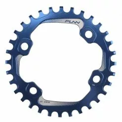 Plateau Mono FUNN SOLO 96 NARROW WIDE 11V Shimano XTR M9000/M9020 / XT M8000 4 Trous 96 Mm Bleu