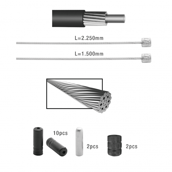 Kit De Câbles Et Gaines De Dérailleur ELVEDES 6 Kit De Câbles Et Gaines De Dérailleur ELVEDES – Image 4