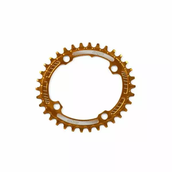 Plateau Mono HOPE NARROW WIDE OVAL 10/11/12V 4 Trous 104 Mm Orange 4 Plateau Mono HOPE NARROW WIDE OVAL 10/11/12V 4 Trous 104 Mm Orange – Image 2