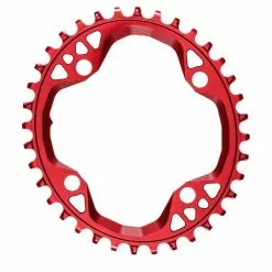 Plateau Mono ABSOLUTEBLACK OVAL 104BCD 9/10/11/12V 4 Trous 104mm Rouge -Pas Cher Pédaliers Magasin 600x600 259811 16251340564751 1