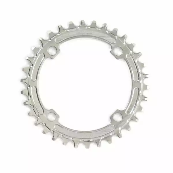 Plateau Mono HOPE RETAINER RING NARROW WIDE 9/10/11/12V 4 Trous 104 Mm Argent 4 Plateau Mono HOPE RETAINER RING NARROW WIDE 9/10/11/12V 4 Trous 104 Mm Argent – Image 2